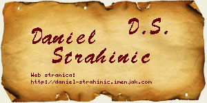 Daniel Strahinić vizit kartica